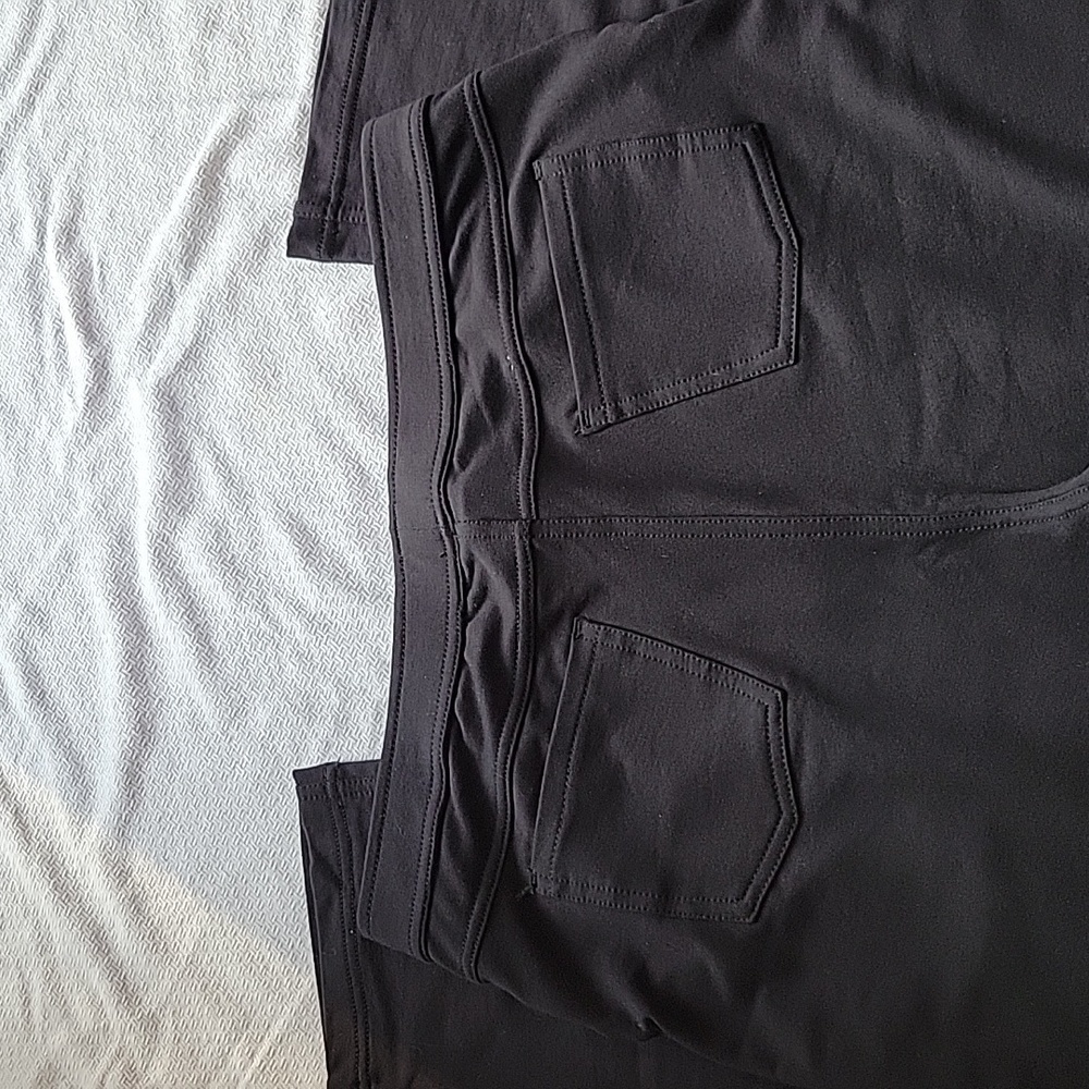 SUSAN Graver QVC Black Knit Stretch Slacks Pants M Medium Mint Condition - Picture 4 of 8